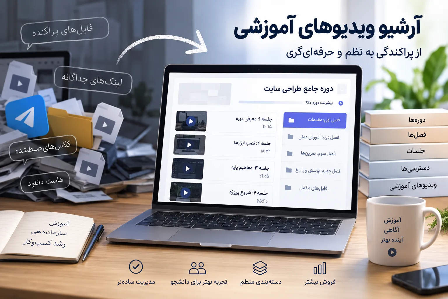 چطور آرشیو ویدیوهای آموزشی را منظم کنیم؟
