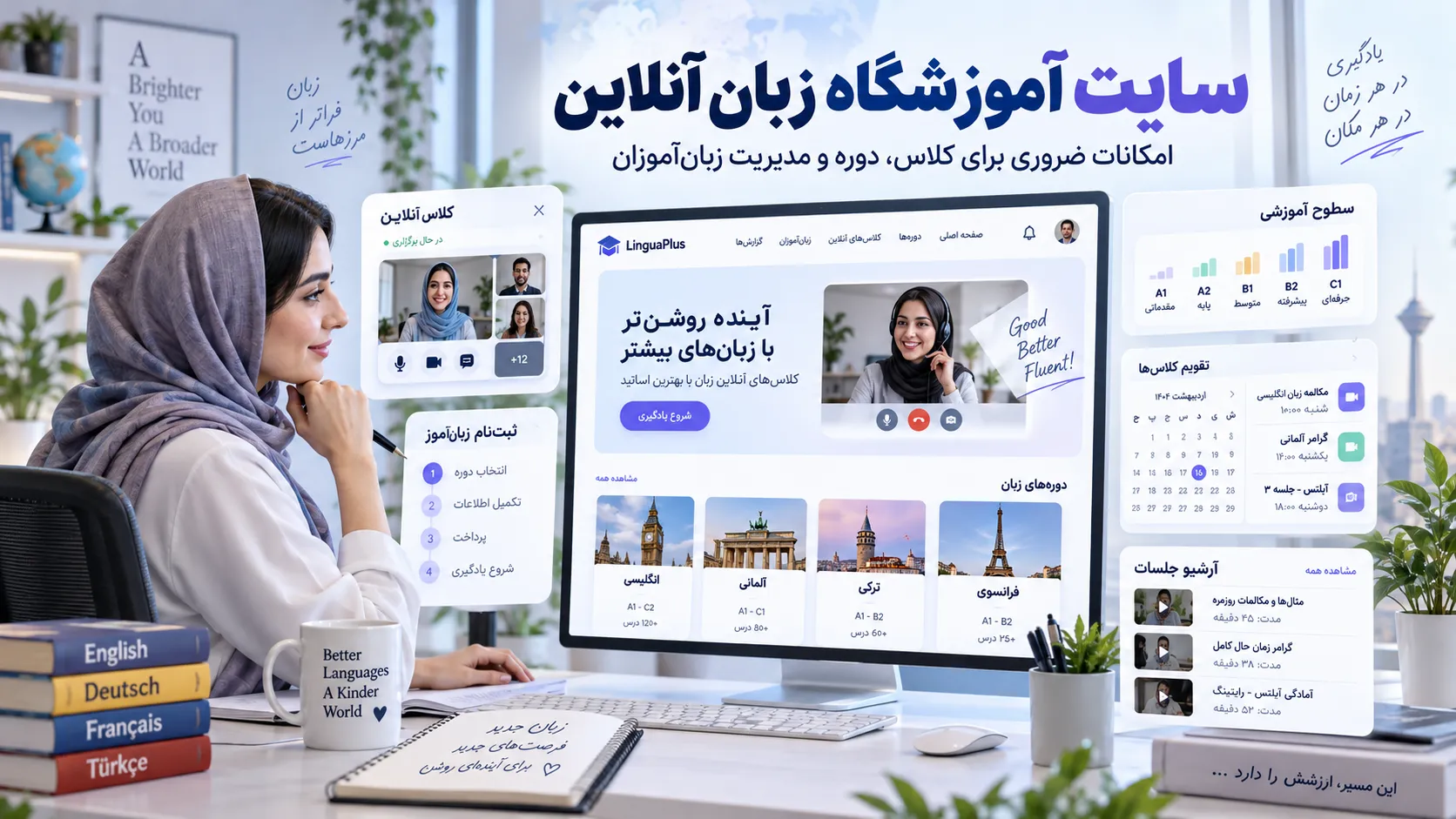 بهترین سایت برای آموزشگاه زبان آنلاین چه ویژگی‌هایی دارد؟